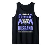 Llevo Periwinkle para Mi Marido Cáncer de Estómago Camiseta sin Mangas