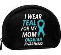 Llevo Verde Azulado para mi mamá Concientización sobre el cáncer de Ovario Monedero Monedero Mujeres y niñas Bolso de Moda Lindo Cambiar Bolsa Titular de la Llave Monedero de Las Mujeres Regalo