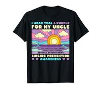Llevo Verde Azulado y Morado para la Puesta de Sol de prevención del Suicidio de mi tío Camiseta