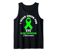 Llevo Verde para la Conciencia de prevención de Lesiones oculares Camiseta sin Mangas