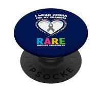 Llevo Zebra para concienciar a mi Abuela sobre Enfermedades Raras PopSockets PopGrip Adhesivo