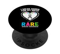 Llevo Zebra para concienciar a mi Sobrina sobre Enfermedades Raras PopSockets PopGrip Adhesivo