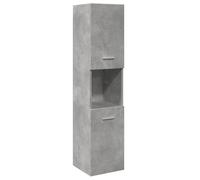 LLEZKBR Armario colgante de baño gris hormigón, 30 x 30 x 130 cm, madera de ingeniería