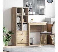 LLEZKBR Armarios y almacenamiento-buffets y aparadores-escritorio con almacenamiento con cajón, 2 piezas, roble Sonoma, 70 x 40 x 76 cm