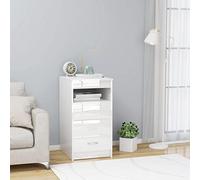LLEZKBR Armarios y armarios de almacenamiento y taquillas, color blanco brillante, 40 x 50 x 76 cm, madera de ingeniería