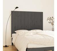 LLEZKBR Camas y accesorios, cabeceros y estribos, cabecero de pared, color gris, 146,5 x 3 x 110 cm, madera maciza de pino