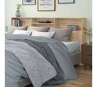 LLEZKBR Camas y accesorios-Cabeceros y estribos-Cabecero de roble Sonoma 220x19x103.5 cm