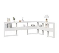 LLEZKBR Camas y accesorios, cabeceros y estribos, cabecero en forma de L, color blanco, 135 cm, madera maciza de pino