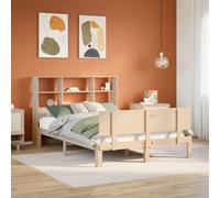 LLEZKBR Camas y accesorios, camas y marcos de cama, estantería sin colchón, 120 x 200 cm, madera maciza de pino