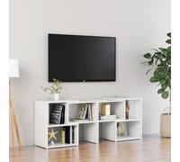 LLEZKBR Centros de entretenimiento y soportes de TV, mueble para TV, color blanco brillante, 104 x 30 x 52 cm, madera de ingeniería