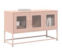 LLEZKBR Centros de entretenimiento y soportes de TV, mueble para TV, color rosa, 100,5 x 39 x 60,5 cm, acero laminado en frío