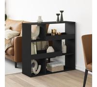 LLEZKBR Estanterías, estanterías y estantes de pie, divisor de habitaciones, color negro, 100 x 33 x 94,5 cm, madera de ingeniería