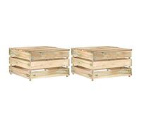 LLEZKBR Furniture Select-Garden - Mesas de palé de jardín (2 unidades, madera de pino impregnada)