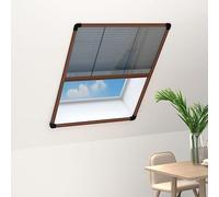 LLEZKBR Furniture select-Plisse - Mosquitera para ventanas de aluminio, color marrón, 60 x 80 cm