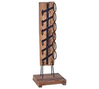 LLEZKBR Gabinetes y almacenamiento - Botellero para 6 botellas, 35 x 35 x 100 cm, madera maciza de teca