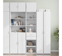 LLEZKBR Gabinetes y almacenamiento-buffets y aparadores - Gabinete de almacenamiento delgado blanco 45 x 42,5 x 225 cm, madera de ingeniería