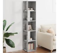 LLEZKBR Gabinetes y armarios de almacenamiento y taquillas, armario esquinero de hormigón gris, 33 x 33 x 164,5 cm, madera de ingeniería