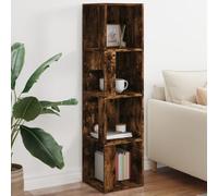 LLEZKBR Gabinetes y armarios de almacenamiento y taquillas, armario esquinero de roble ahumado, 33 x 33 x 132 cm, madera de ingeniería