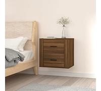 LLEZKBR Gabinetes y armarios de almacenamiento y taquillas, mesita de noche de pared de roble marrón, 50 x 36 x 47 cm