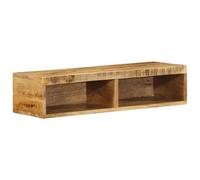 LLEZKBR Gabinetes y estantes de almacenamiento de medios de comunicación, mueble de TV montado en la pared, 80 x 30 x 19 cm, madera maciza de mango