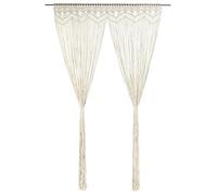 LLEZKBR Hogar y jardín, decoración, tratamientos de ventanas, cortinas y cortinas, cortina de macramé de 140 x 240 cm, algodón