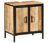 LLEZKBR Juego de muebles de baño, mueble de baño, armario para lavabo de baño, 55 x 35 x 60 cm, madera maciza de mango y hierro