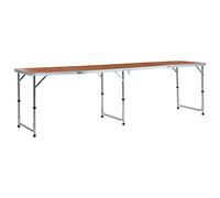LLEZKBR Sporting Goods-Outdoor Recreation-Camping & Senderismo Campamento Mesa Plegable Aluminio 240x60 cm