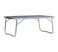 LLEZKBR Sporting Goods-Outdoor Recreation-Camping & Senderismo Campamento Mesa Plegable Aluminio Gris 60x40 cm