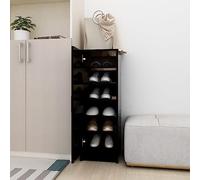 LLEZKBR Zapatero negro 32 x 35 x 92 cm, madera de ingeniería