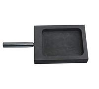 LLF Molde de lingote de grafito dorado y plateado para derretir fundición y refinar con barra de metal (2 kg (plano))