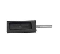 LLF Molde de lingote de grafito dorado y plateado para derretir fundición y refinar con barra de metal (1 kg)