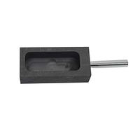 LLF Molde de lingote de grafito dorado y plateado para derretir fundición y refinar con barra de metal (2 kg), 2kg, Grafito Metal