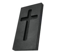 LLF Molde para lingotes de fundición de grafito con cruz de metal para refinar chatarra dorada y plateada