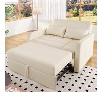 LLGWGL Sofá cama plegable sofá cama sofá esquinero - 130 kg de carga con respaldo ajustable y sistema de deslizamiento, lino de algodón, ahorra espacio para apartamento, salón, 180 x 127 cm (beige)