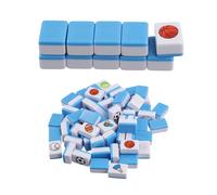 LLhappy - Juego de 64 piezas de Mahjong con diseño de bola de bandera para 1/2 jugadores, padre e hijo