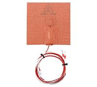 LLHCF 1 almohadilla térmica de silicona de 100 x 100 mm, 110/220 V, 100 W para impresora 3D V0, placa de construcción adhesiva de cama caliente