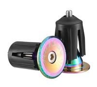 LLHCF 1 par de tapones para manillar de bicicleta, aleaciones de aluminio coloridas, tapas de mango de manillar de bicicleta