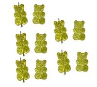 LLHCF 10 colgantes de oso para hacer joyas, accesorios de joyería, accesorios de joyería, pieza de joyería, suministros de collar, acrílico