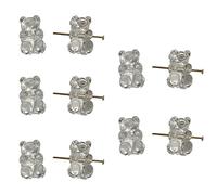 LLHCF 10 colgantes de oso para hacer joyas, accesorios de joyería, accesorios de joyería, pieza de joyería, suministros de collar, acrílico