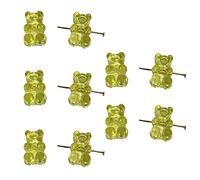 LLHCF 10 colgantes de oso para hacer joyas, accesorios de joyería, accesorios de joyería, pieza de joyería, suministros de collar, acrílico