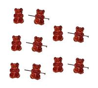 LLHCF 10 colgantes de oso para hacer joyas, accesorios de joyería, accesorios de joyería, pieza de joyería, suministros de collar, acrílico