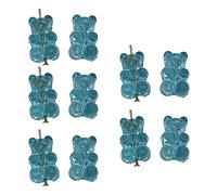 LLHCF 10 colgantes de oso para hacer joyas, accesorios de joyería, accesorios de joyería, pieza de joyería, suministros de collar, acrílico