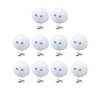 LLHCF 10 piezas de accesorios de varita de juguete para gatos, cabezales de repuesto con plumas, campanas emplumadas, pompones, kits de juguete, cañas de juguete para gatos