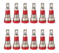 LLHCF 12 adaptadores hembra tipo banana de 4 mm para montaje en panel M4 x 28 mm para equipos de prueba de 30-60 V CC