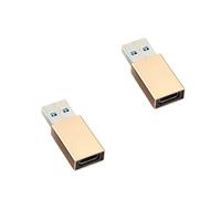 LLHCF 2 adaptadores USB A a USB C hembra a macho convertidor de transmisión de datos de 5 Gbps y carga rápida A convertidores