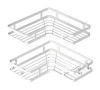 LLHCF 2 estantes de cocina con 4 ganchos adhesivos multifunción para cocina, baño, dormitorio