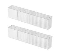 LLHCF 2 estantes transparentes de almacenamiento para maquillaje de baño con 3 compartimentos para el hogar y la oficina