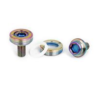 LLHCF 2 pernos de fijación para brazo de manivela de bicicleta, tornillos de manivela de 8 mm con juntas para bielas cuadradas, tornillos de estante inferior