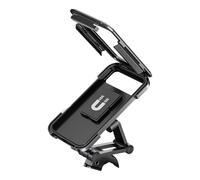 LLHCF 2. Soporte para teléfono de motocicleta, base ajustable antivibración, estabilidad de 70 MPH, soporte de teléfono eléctrico para motocicleta