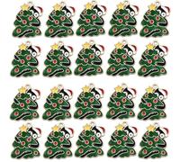LLHCF 20 dijes de gatos de Navidad para joyas hechas a mano, elegantes collares y colgantes, accesorios de aleación chapados en oro